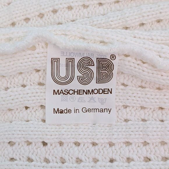 Vintage USB Cardigan Sweater Womens M Knit Chunky Grandmacore Cottagecore Retro - Picture 7 of 8